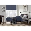 Home Square 2 Piece Solid Wood Twin Bed Set in Espresso