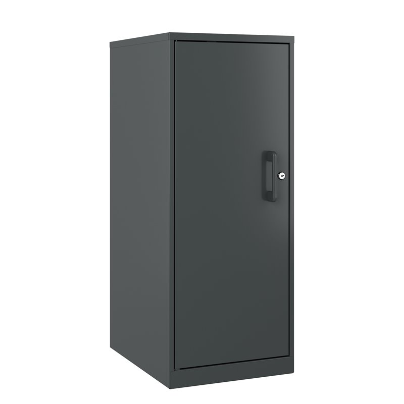 Home Square 3 Shelf Metal Locker Storage Cabinet Set in Charcoal (Set of 2)