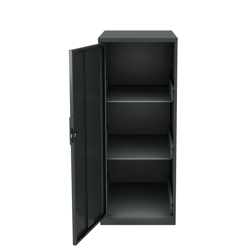 Home Square 3 Shelf Metal Locker Storage Cabinet Set in Charcoal (Set of 2)
