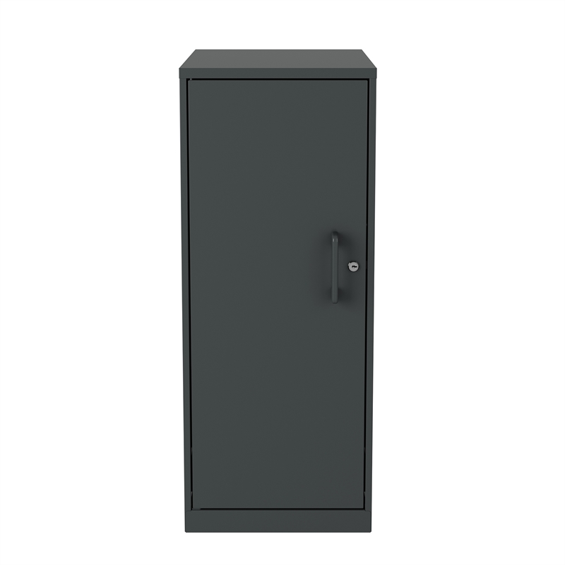 Home Square 3 Shelf Metal Locker Storage Cabinet Set in Charcoal (Set of 2)