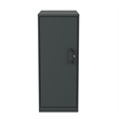 Home Square 3 Shelf Metal Locker Storage Cabinet Set in Charcoal (Set of 2)