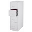 Home Square 4 Drawer Vertical Wood Filing Cabinet Set in Light Gray (Set of 2)