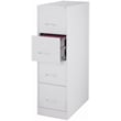 Home Square 4 Drawer Vertical Wood Filing Cabinet Set in Light Gray (Set of 2)