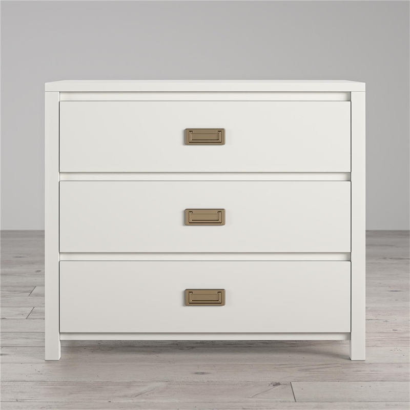 Home Square Kids Bedroom Set with Two 3 Drawer White Kids Dresser ( Set of 2 )