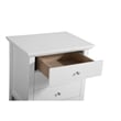Home Square 2 Piece Solid Wood Nightstand Set with 3 Drawers in White