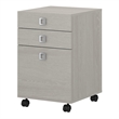 Home Square 2 Piece Mobile Wood Filing Cabinet Set with 3 Drawer in Gray Sand