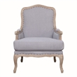Home Square 2 Piece Regal Upholstered Fabric Accent Chair Set in Light Blue