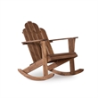 Home Square 2 Piece Wood Outdoor Rocker Chair Set in Acorn Brown