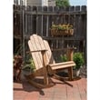 Home Square 2 Piece Wood Outdoor Rocker Chair Set in Acorn Brown