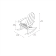 Home Square 2 Piece Wood Outdoor Rocker Chair Set in Acorn Brown