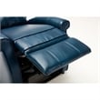 Home Square 2 Piece Traditional Faux Leather Accent Chair Set in Navy Blue