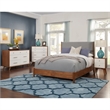 Home Square 2 Piece Wood Nightstand Set with 2 Drawer in Acorn-White