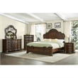Home Square 2 Piece Solid Wood Nightstand Set with 3 Drawer in Brown Cherry