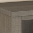 Home Square 2 Piece Solid Wood Bookcase Set with 5 Shelf in Ash Gray