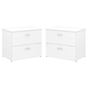 home square 2 piece lateral engineered wood filing cabinet set in white