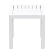 Home Square 2 Piece Square Resin Patio Side Table Set in White