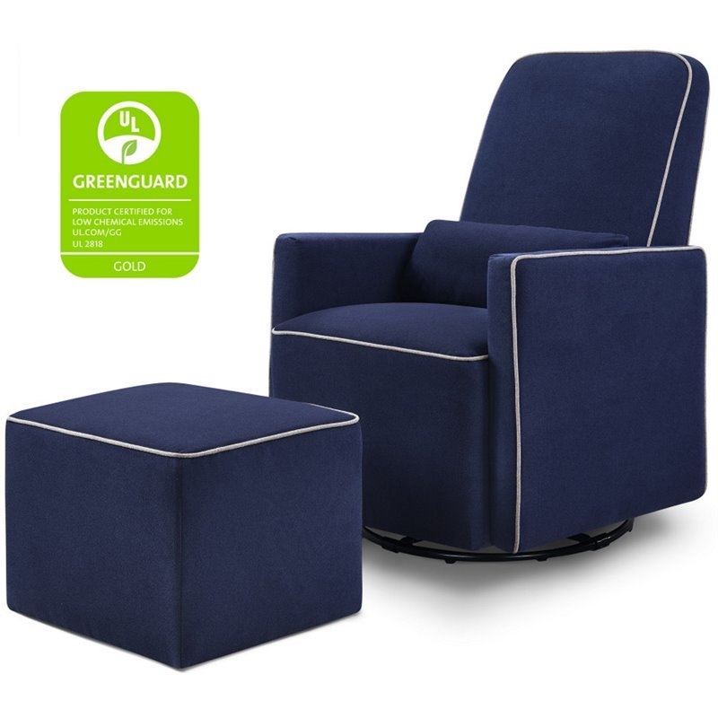 navy glider and ottoman set