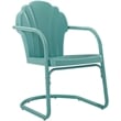 Home Square 2 Piece UV-resistant Metal Patio Chair Set in Blue