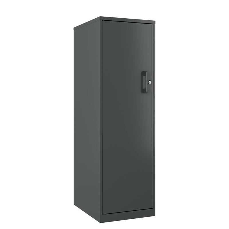 Home Square 2 Piece Metal Locker Storage Cabinet Set with 4 Shelf in Charcoal