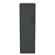 Home Square 2 Piece Metal Locker Storage Cabinet Set with 4 Shelf in Charcoal