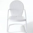 Home Square 2 Piece UV-resistant Metal Patio Chair Set in White