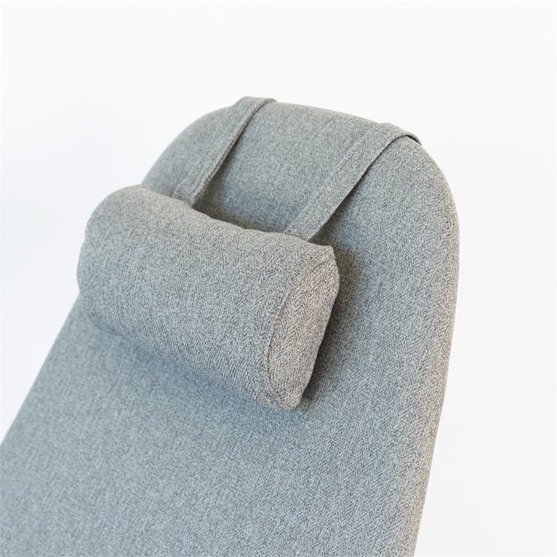 Home Square Contemporary Rocking Chair in Gray Fabric ( Set of 2 )