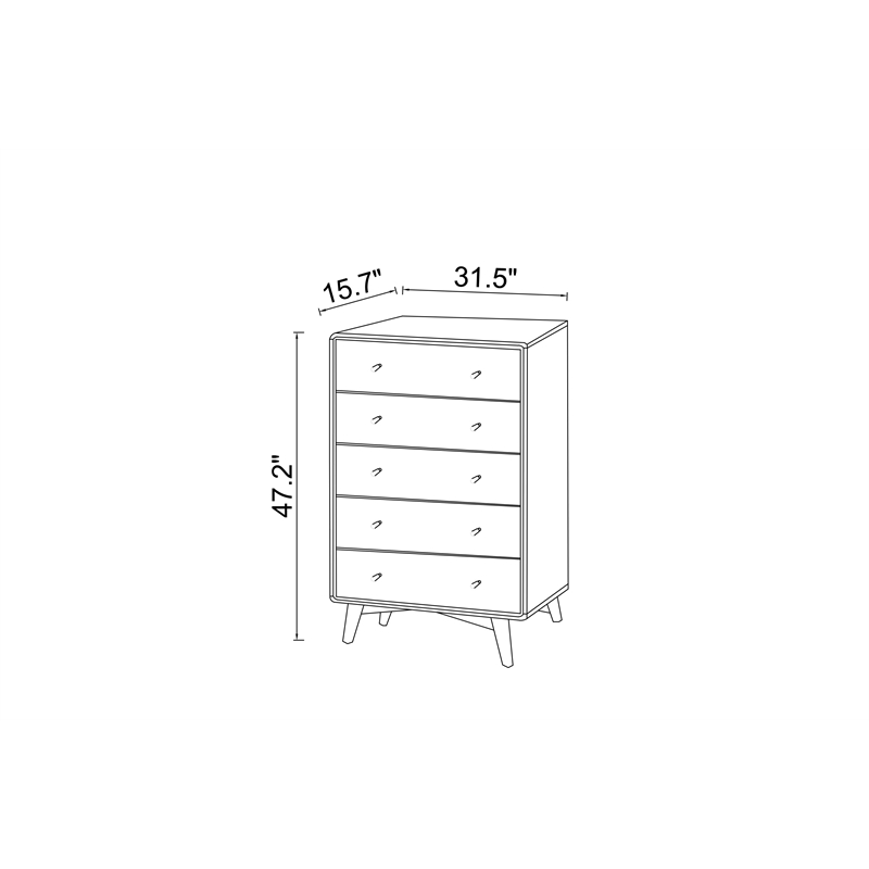 Drawer Dresser And Nightstand Cymax, 47 Inch White Dresser