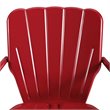 Home Square 2 Piece UV-resistant Metal Patio Accent Chair Set in Red