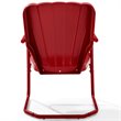 Home Square 2 Piece UV-resistant Metal Patio Accent Chair Set in Red