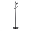 Home Square 2 Piece Steel Hook Head Coat Rack Set in Black