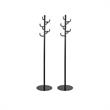 Home Square 2 Piece Steel Hook Head Coat Rack Set in Black
