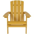Home Square 2 Piece Faux Wood Adirondack Chair Set In Yellow
