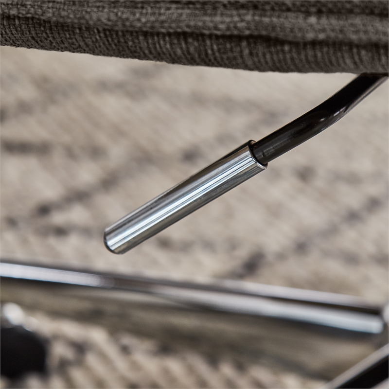 Home Square 2 Piece Soft Fabric Home Office Chair Set in Medium Gray