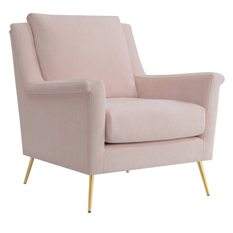 blush mid century chair