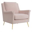 Home Square 2 Piece Mid Century Polyester Fabric Accent Chair Set in Blush