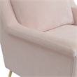 Home Square 2 Piece Mid Century Polyester Fabric Accent Chair Set in Blush