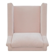 Home Square 2 Piece Mid Century Polyester Fabric Accent Chair Set in Blush