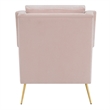 Home Square 2 Piece Mid Century Polyester Fabric Accent Chair Set in Blush