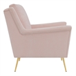 Home Square 2 Piece Mid Century Polyester Fabric Accent Chair Set in Blush