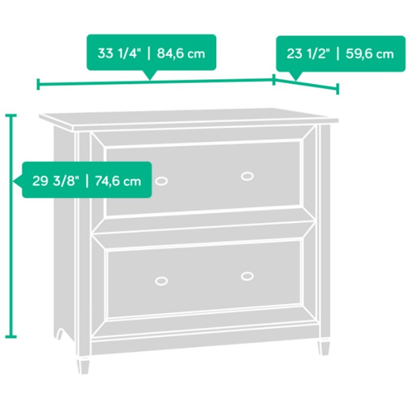 Home Square 2 Piece Engineered Wood Filing Cabinet Set in Chalked Chestnut