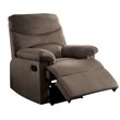 Home Square 2 Piece Upholstered Linen Woven Recliner Set in Light Brown