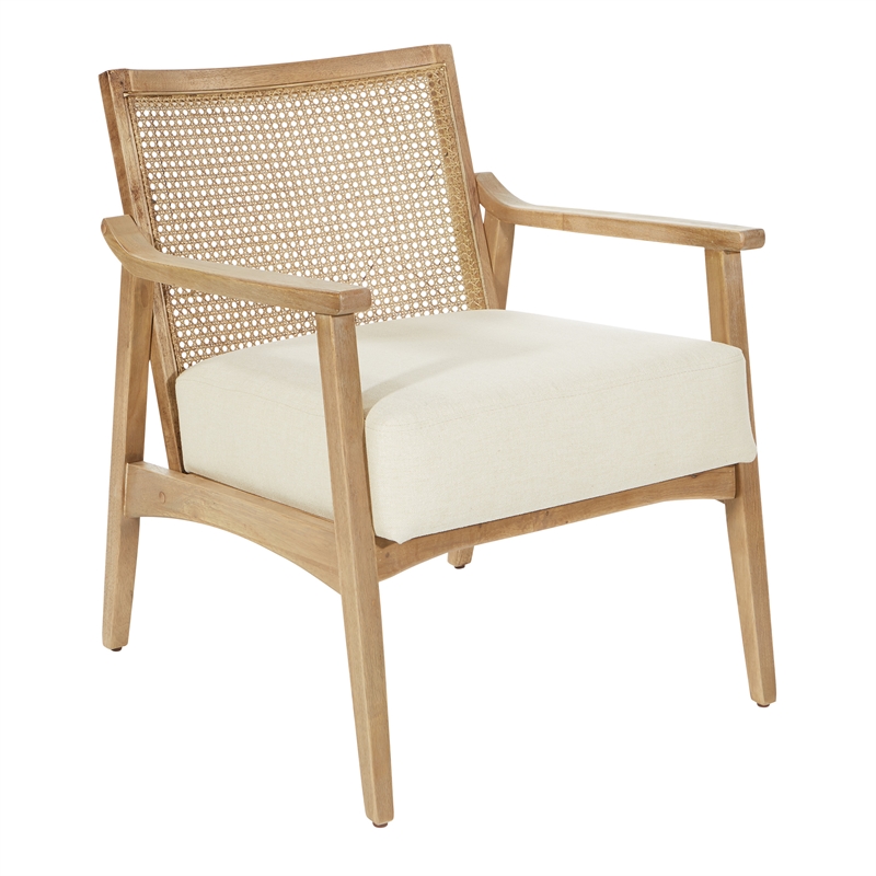 Home Square 2 Piece Coastal Upholstered Linen Fabric Armchair Set in Beige
