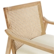 Home Square 2 Piece Coastal Upholstered Linen Fabric Armchair Set in Beige