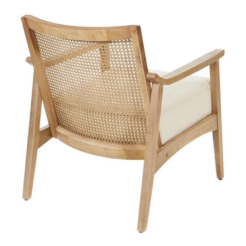 Home Square 2 Piece Coastal Upholstered Linen Fabric Armchair Set in Beige