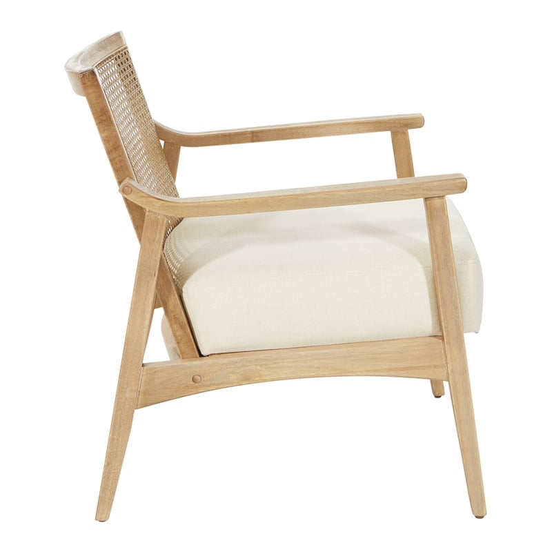 Home Square 2 Piece Coastal Upholstered Linen Fabric Armchair Set in Beige