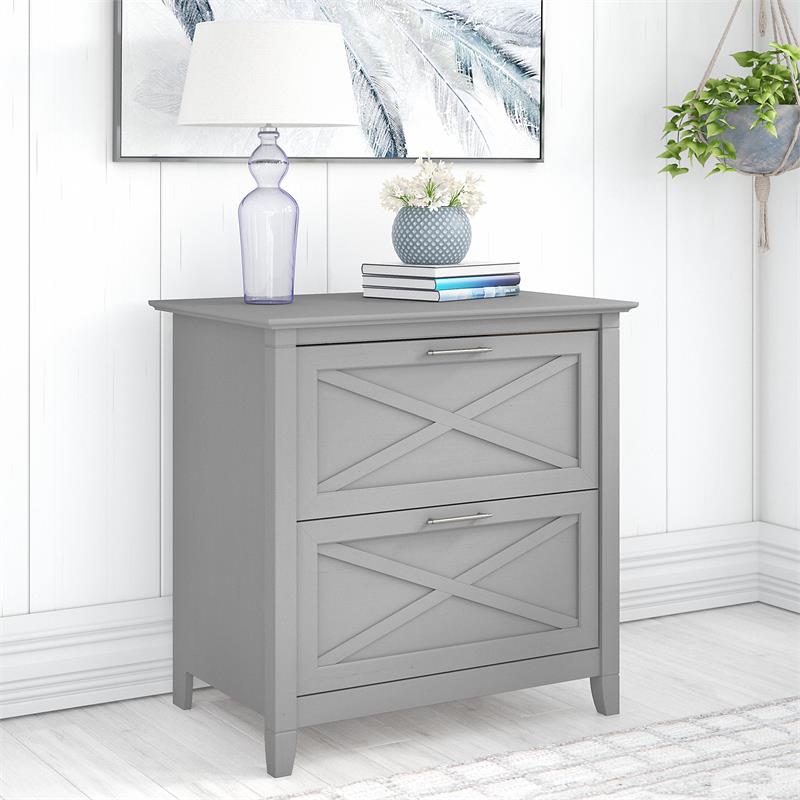 Home Square 2 Piece Lateral Filing Cabinet Set with 2 Drawer in Cape Cod Gray