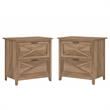 Home Square 2 Piece Lateral Filing Cabinet Set with 2 Drawer in Reclaimed Pine