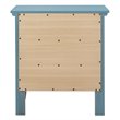 Home Square 2 Piece Solid Wood Nightstand Set with 3 Drawer in Teal Blue
