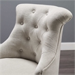 Home Square 2 Piece Upholstered Wood Office Chair Set in Natural Beige