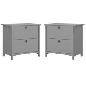 Home Square 2 Piece Lateral Filing Cabinet Set with 2 Drawer in Cape Cod Gray